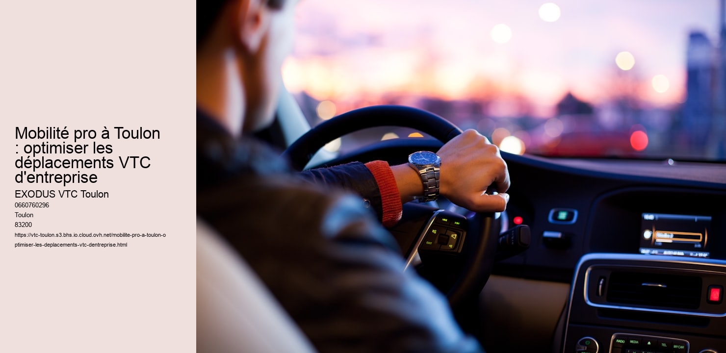 Mobilité pro à Toulon : optimiser les déplacements VTC d'entreprise